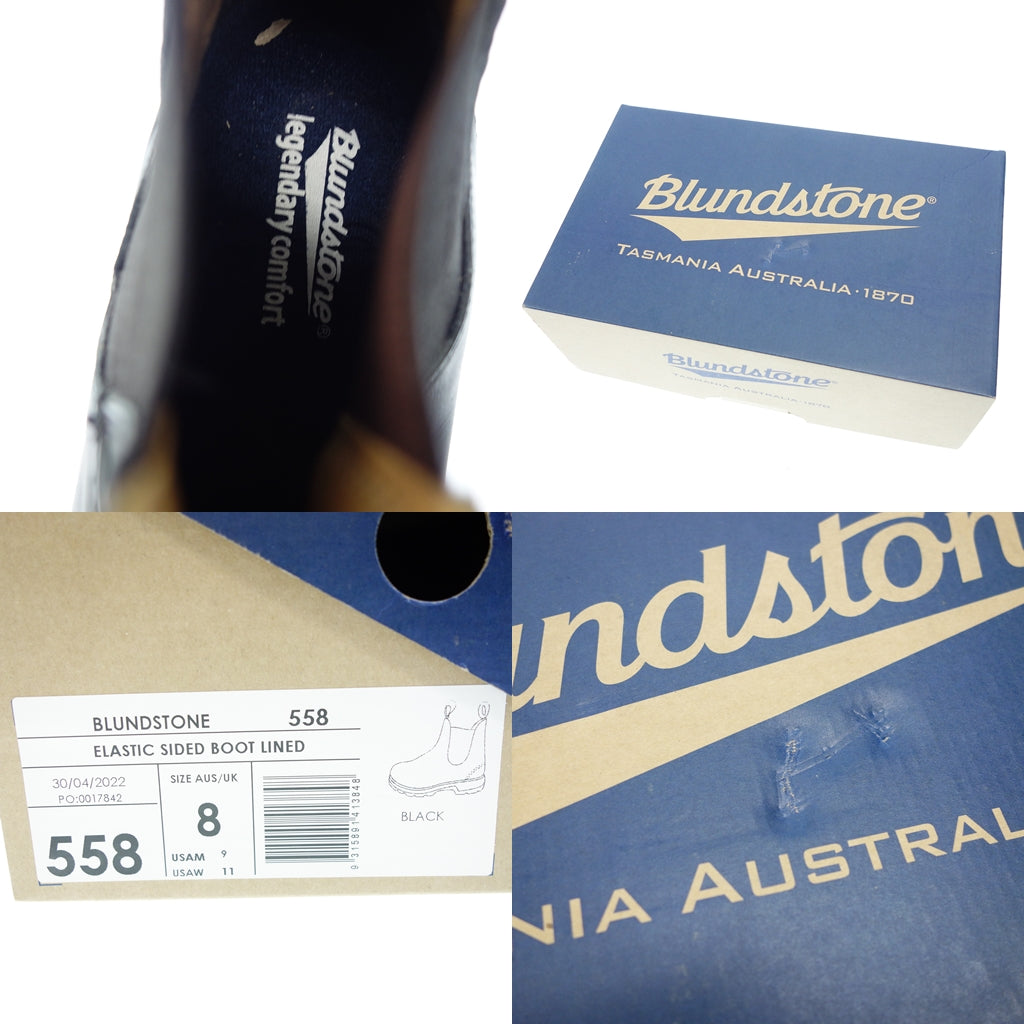 美品◆ブランドストーン レザーブーツ 588 クラシック サイドゴア メンズ サイズUK8 ブラック系 Blundstone【AFD9】