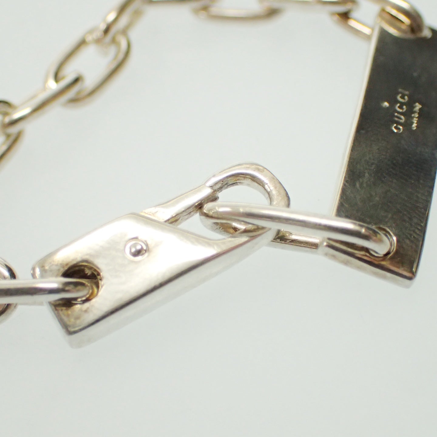 Good condition ◆ Gucci Bracelet Chain Plate SV925 Silver GUCCI [LA] 