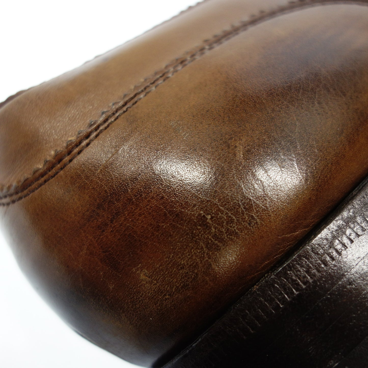 Good Condition◆Edward Green Leather Shoes Old Logo Bureau Men's 7.5 Brown EDWARD GREEN [AFC21] 