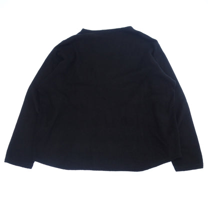 Very good condition ◆ Komori Silk Fleece Long Sleeve Crew 22AW W03-05013 Men's Black 3 COMOLI [AFB21] 