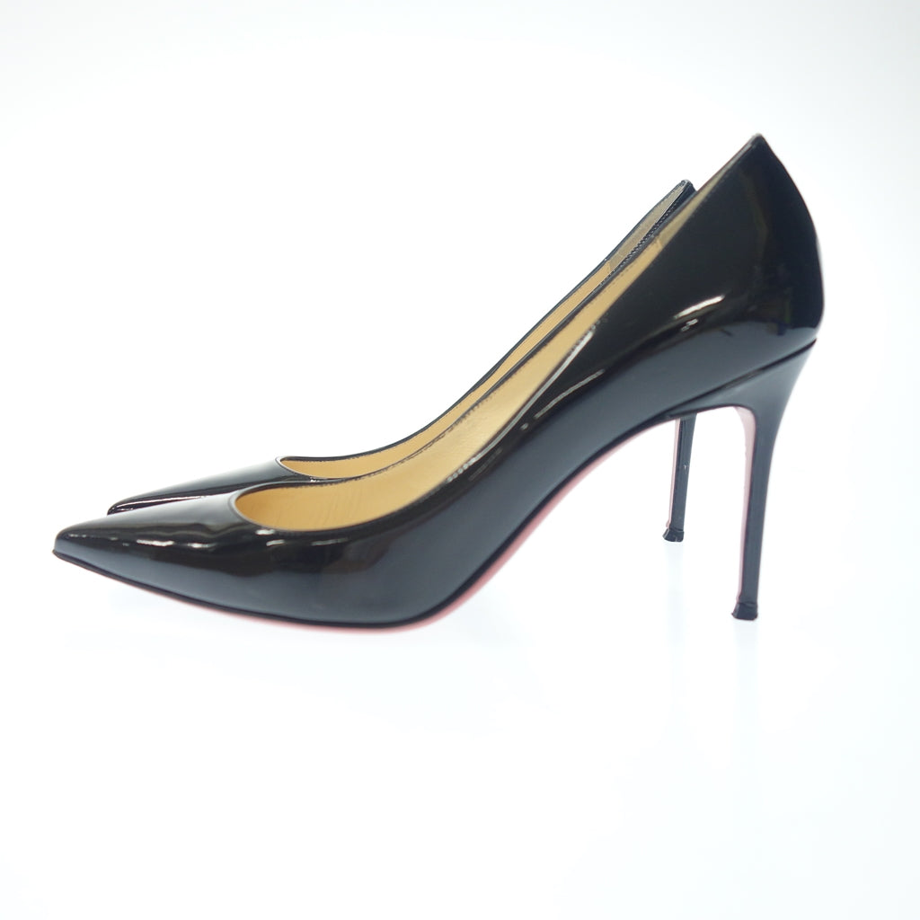 状况良好◆Christian Louboutin 高跟鞋珐琅女式 37 码黑色 CHRISTIAN LOUBOUTIN [AFD1] 