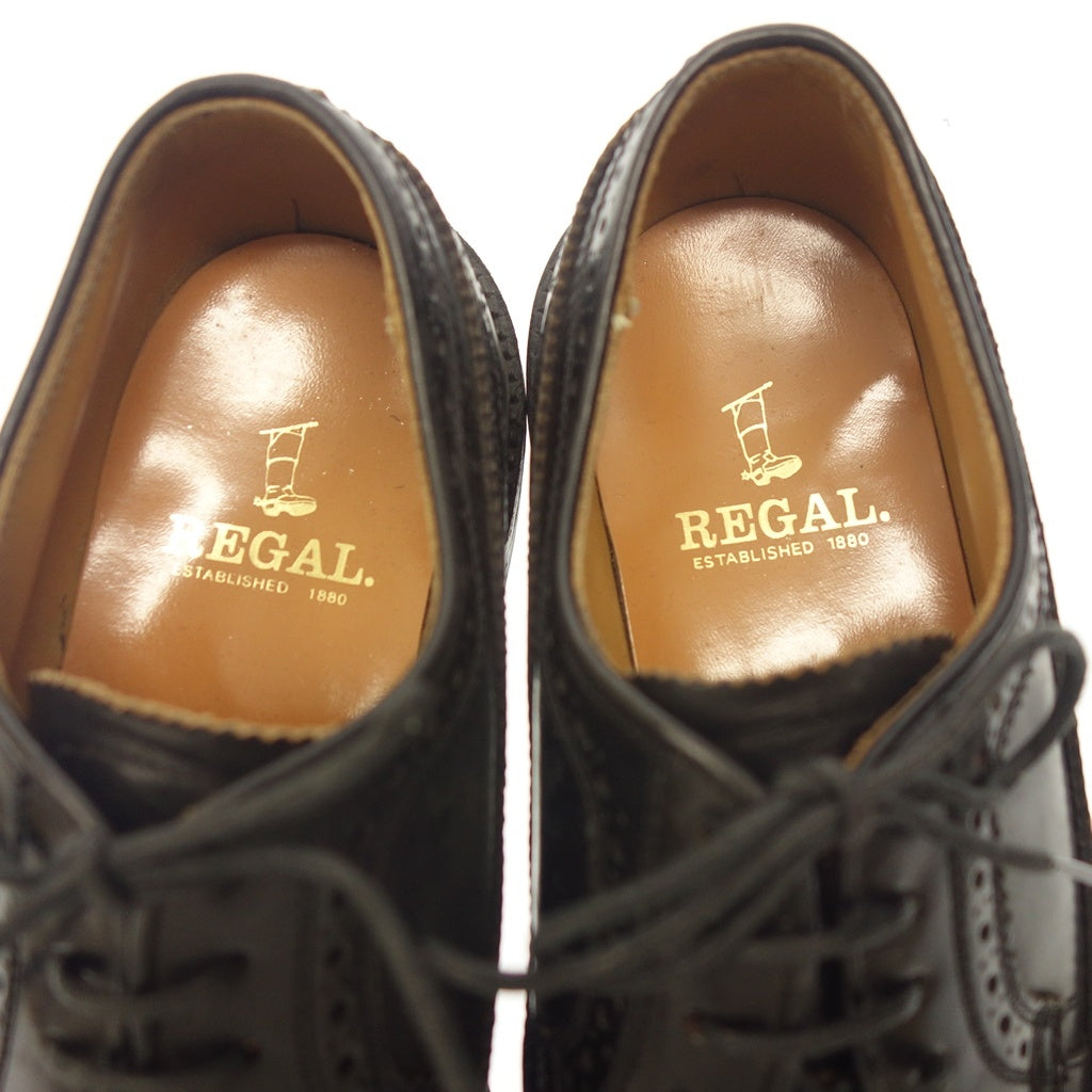 二手 ◆Regal 皮鞋 Wingtip 2589 男士黑色 尺码 25EE REGAL [AFD8] 