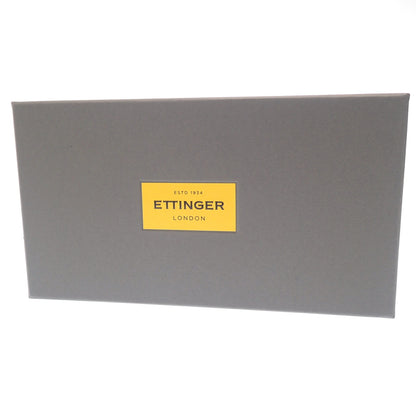 エッティンガー 長財布 ラウンドジップ レザー 黒×紫 箱付き ETTINGER【AFI18】【中古】