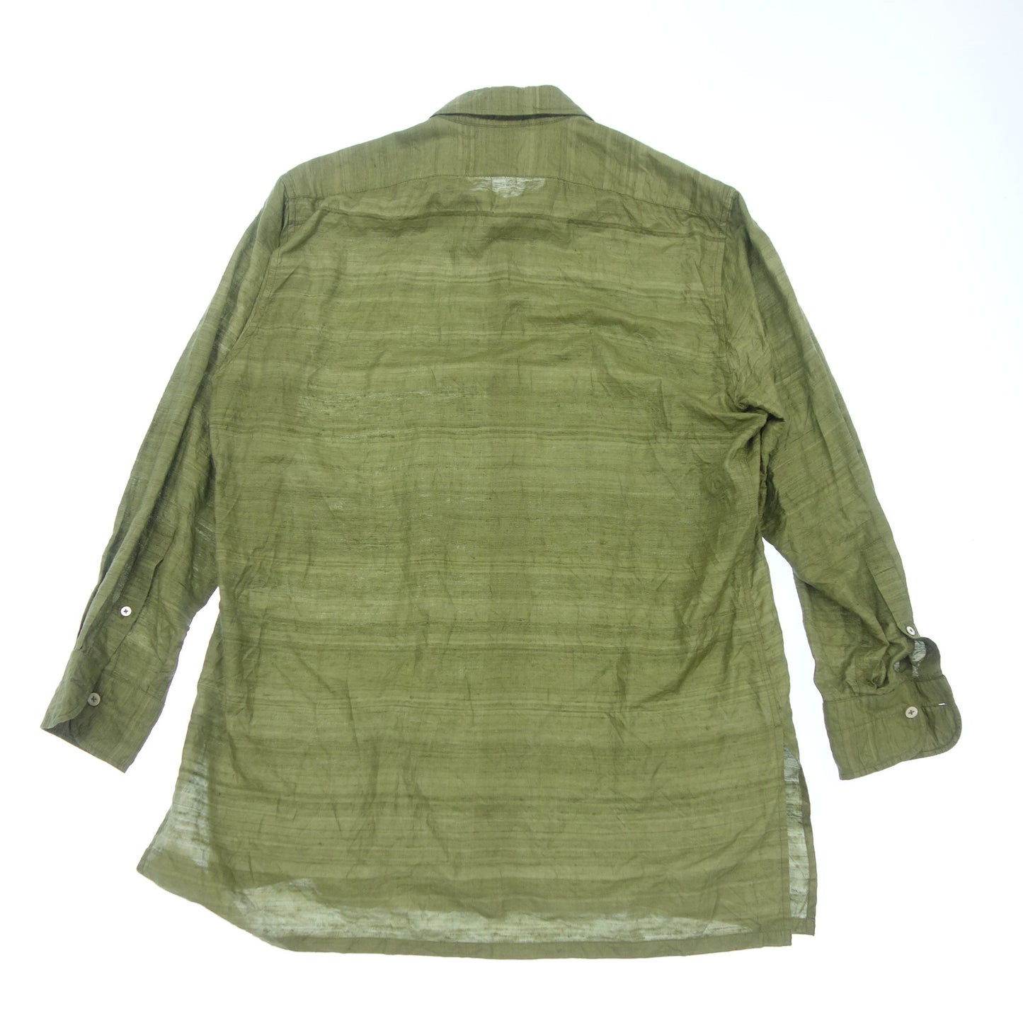 Period Features Shirt Cotton Regular Color Men's Green PERIOD FEATURES [AFB42] [Used] 