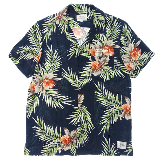 Used ◆ CRIMIE Aloha Shirt Open Collar Short Sleeve Floral Pattern Rayon Men's S Navy THE CRIMIE [AFB46] 