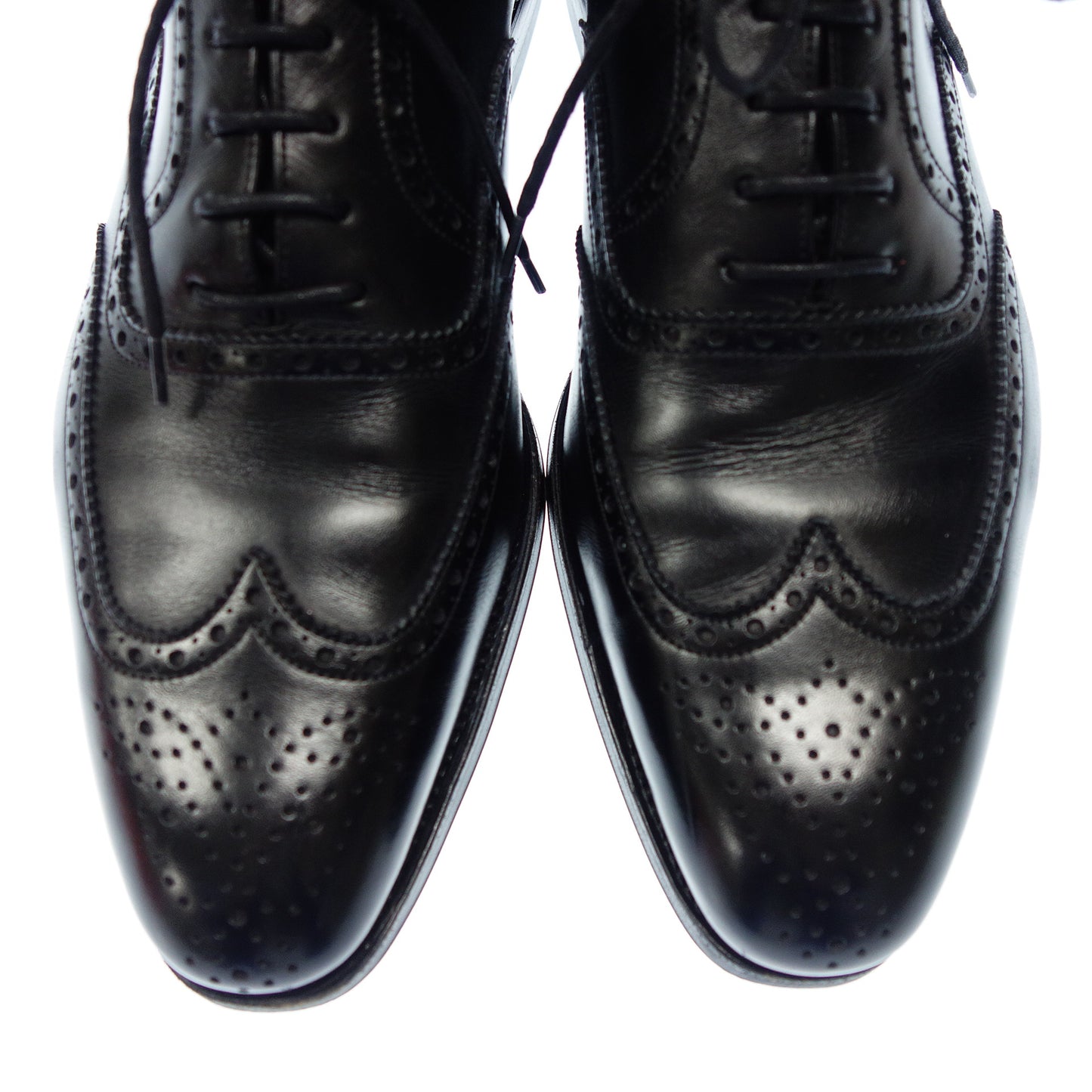 Good condition ◆ Carmina full brogue shoes 80325 Sartore Camier with shoe tree Men's black Size 7.5CARMINA [AFC1] 