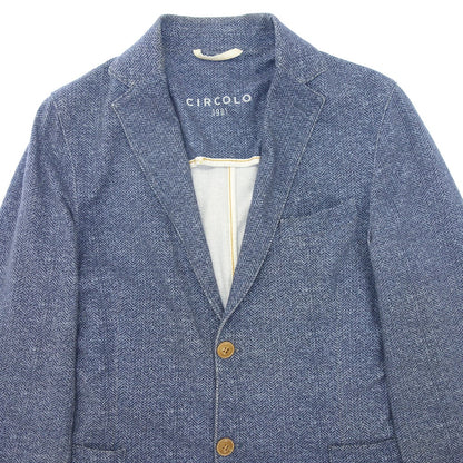 Used ◆CIRCOLO Jacket 2B CN1836 Jersey Cotton Men's Blue Size 42 CIRCOLO [AFA13] 