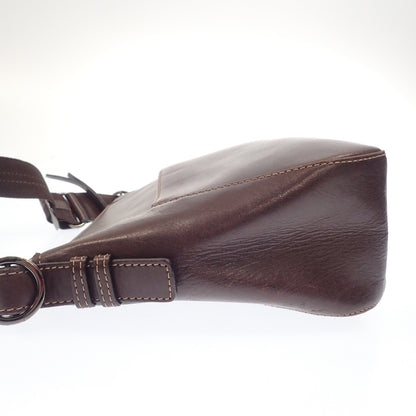 Used ◆HAMANO one shoulder bag leather brown HAMANO [AFE11] 