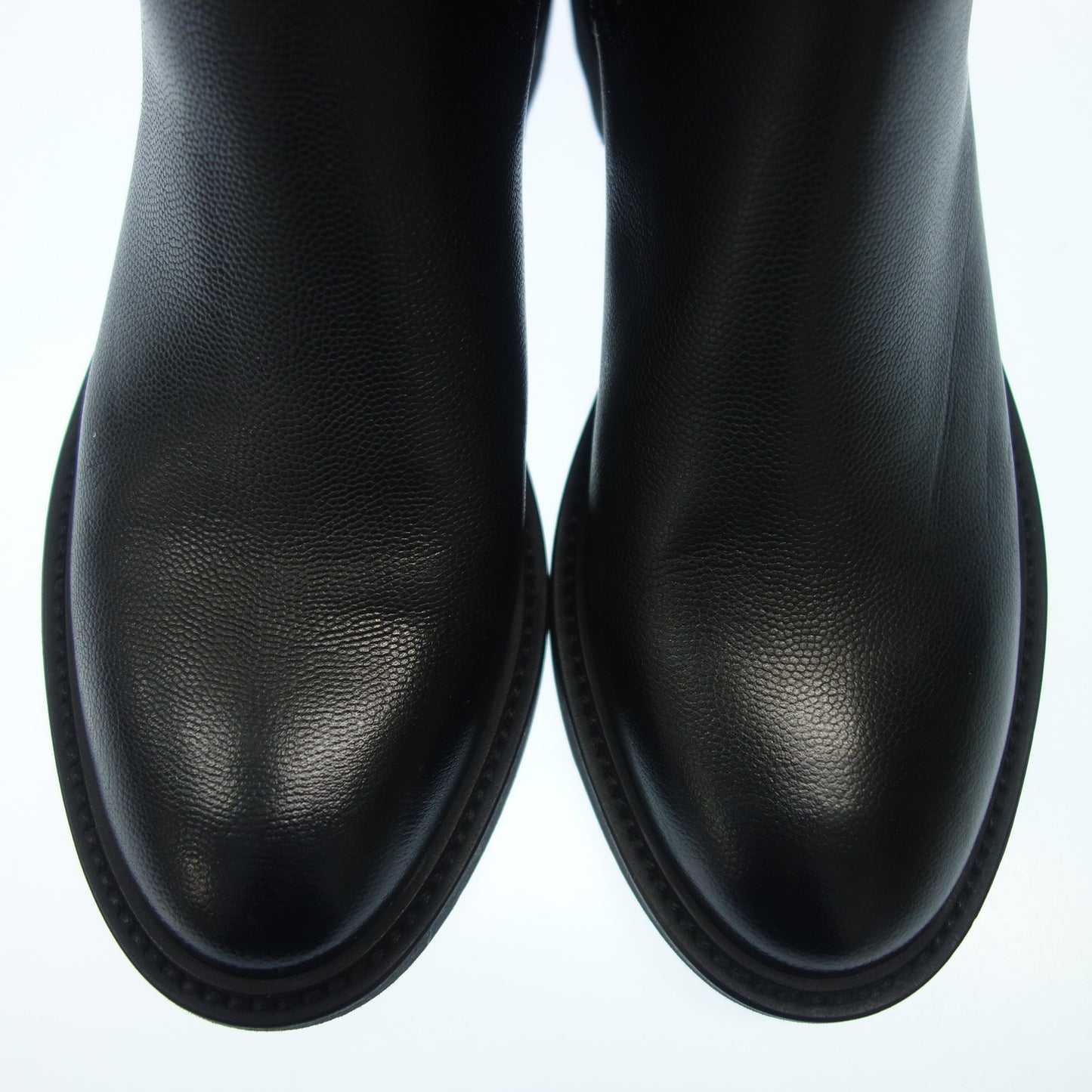 Salvatore Ferragamo leather long boots logo metal fittings ladies 6M black Salvatore Ferragamo [AFC19] [Used] 