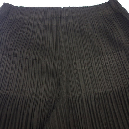 美品◆プリーツプリーズ イッセイミヤケ パンツ 変形 PP33JF413 レディース ブラック サイズ3 PLEATS PLEASE ISSEY MIYAKE【AFB24】