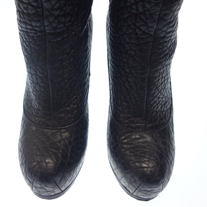 Good condition ◆ Yves Saint Laurent Leather Heel Pumps Boots Women's Black 35 Yves Saint Laurent [AFC2] 