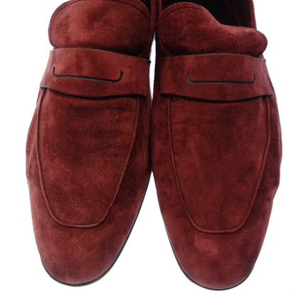 Good condition ◆ Berluti loafers slip-on suede leather men's size 7 red Berluti [AFC13] 