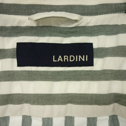 Used ◆Lardini Shirt Jacket Seersucker 100% Cotton Men's White x Green Size S LARDINI [AFB45] 