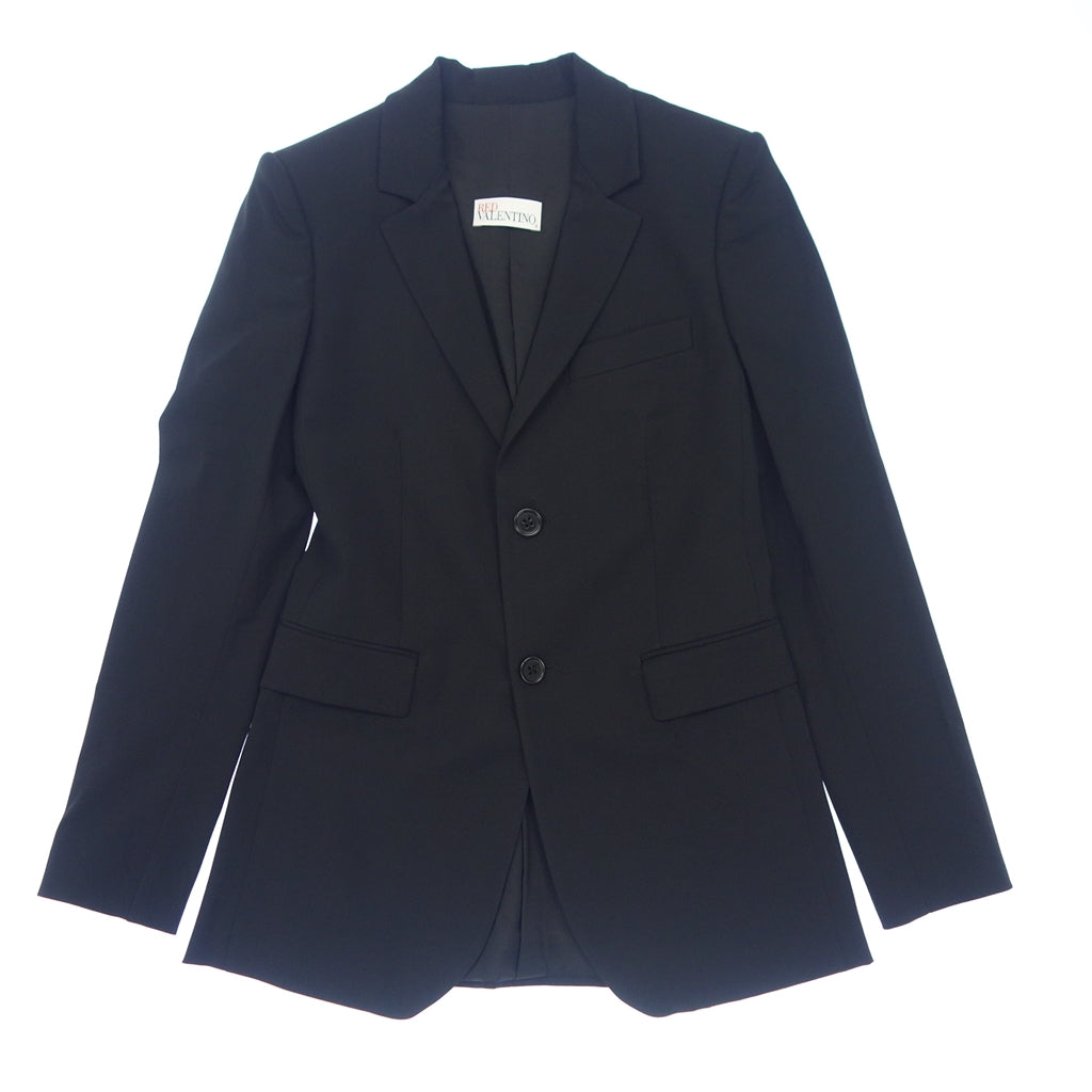 Good Condition◆Red Valentino Jacket 2B Single Rayon Wool Blend Women's Black Size 40 RED VALENTINO [AFB31] 