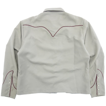 Used ◆Hversy Western Shirt Long Sleeve Rose Embroidery Men's Size 17 Gray HBARC [AFB7] 