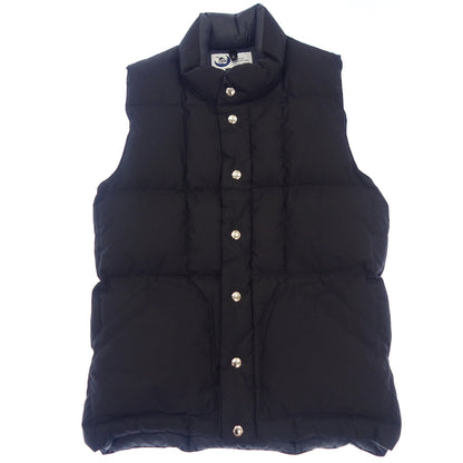 Good Condition◆Crescent Down Works Down Vest Made in USA Men's Size M Black Crescent Down Works [AFA16] 