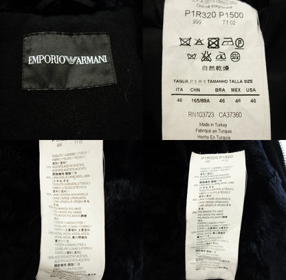 Used ◆ Emporio Armani Ship-up Parka Gackt wearing model Men's Black Size 46 P1R320 EMPORIO ARMANI [AFA2] 