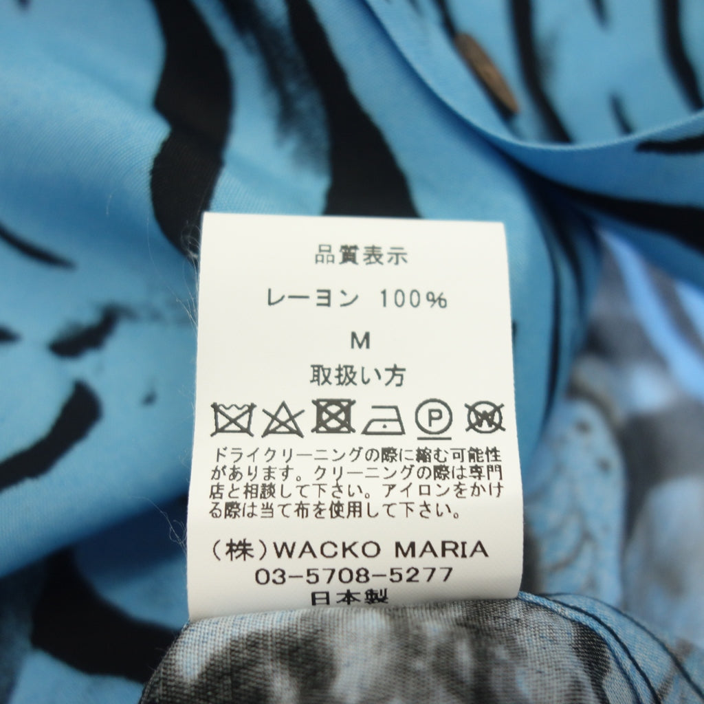 Like new ◆ WACKO MARIA TIM LEHI Hawaiian shirt 22FW-WMS-HI04 Men's Blue x Black Size M WACKO MARIA TIM LEHI [AFB33] 