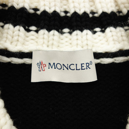 Moncler 毛衣三色提花 S 女式黑色 MONCLER TRICOT GIROCOLLO [AFB46] [二手] 