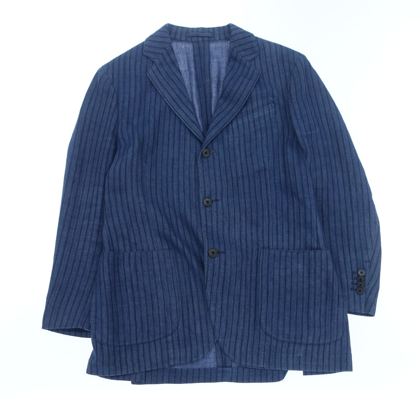 LARDINI 3B Jacket Striped Men's 50 Blue LARDINI [AFB8] [Used] 