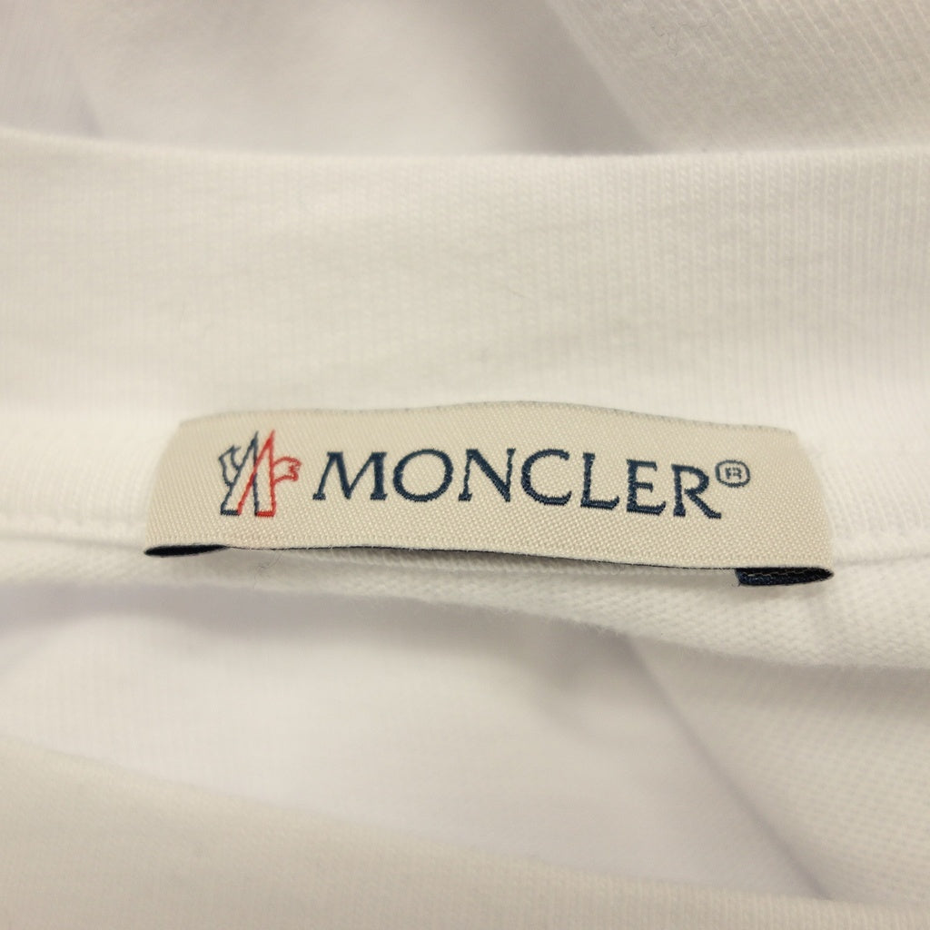 Like new◆Moncler Long Sleeve Shirt Border Men's White Size L H20918D00003 MONCLER [AFB42] 