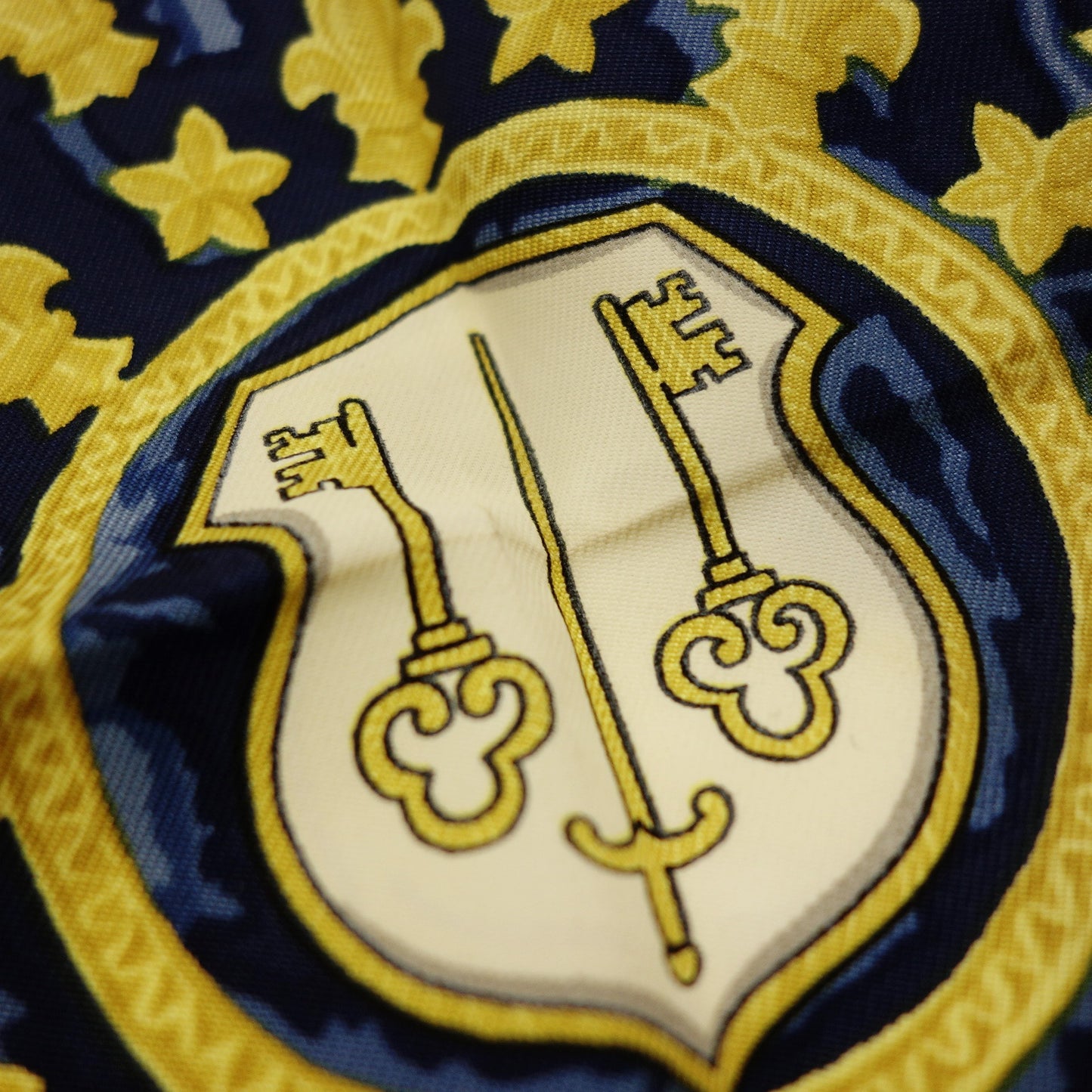 Hermes Scarf Carre 90 Silk LES CLES Key Navy HERMES [AFI20] [Used] 