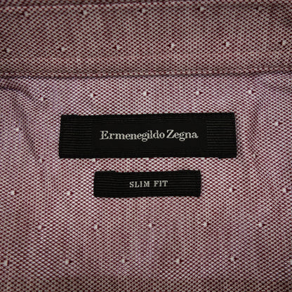 状况良好 ◆ Ermenegildo Zegna 长袖衬衫 棉质 粉色 尺寸 48 Ermenegildo Zegna [AFB5] 