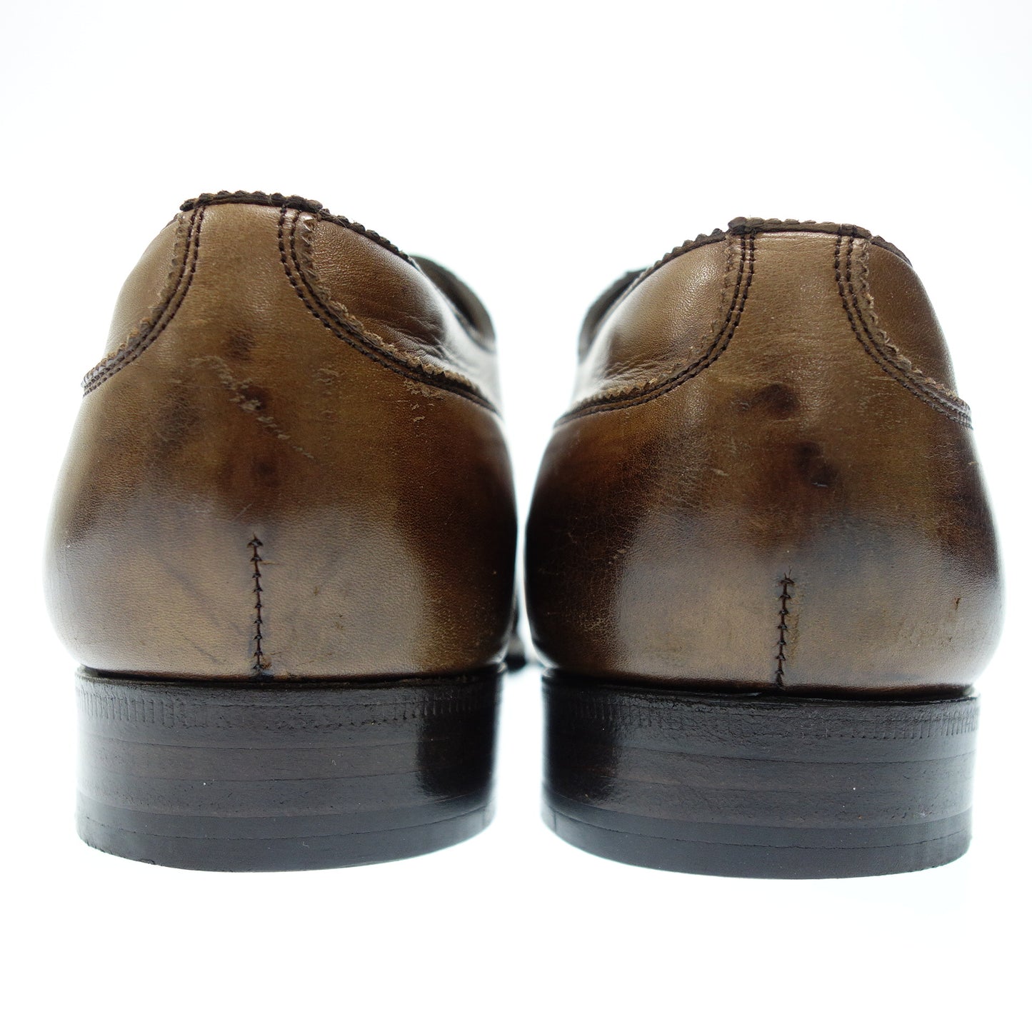 Good Condition◆Edward Green Leather Shoes Old Logo Bureau Men's 7.5 Brown EDWARD GREEN [AFC21] 