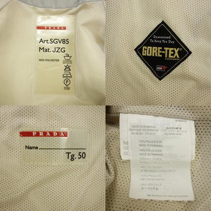 品相良好◆Prada Sports 拉链夹克风衣 SGV85 Gore-Tex 男士 50 灰色系列 PRADA SPORTS GORE TEX [AFB30] 