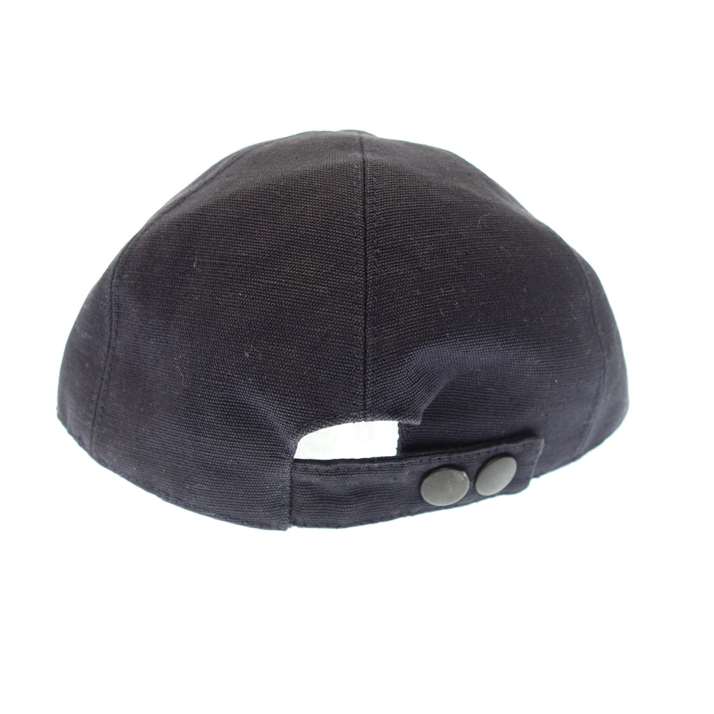 Very good condition ◆ Hermes MOSTCH Cap Logo Linen Cotton Navy Hermes MOSTCH [AFI20] 