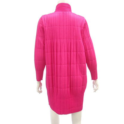 Very good condition ◆ Pleats Please Zip High Neck Coat Women's Pink Size 3 PP13-JA711 PLEATS PLEASE [AFB4] 