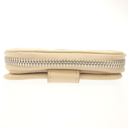 Used ◆Salvatore Ferragamo wallet tassel round zipper pink beige leather Salvatore Ferragamo [AFI8] 