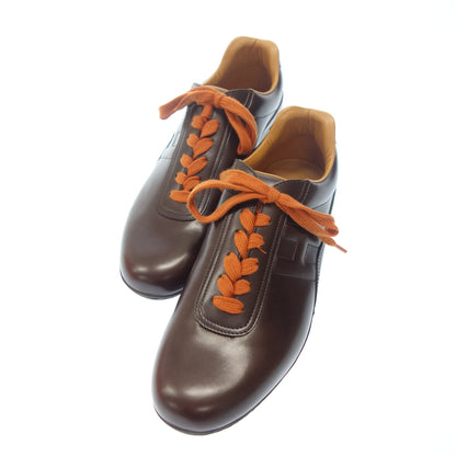 Very good condition◆Hermes leather sneakers men's brown size 40 HERMES [AFD2] 