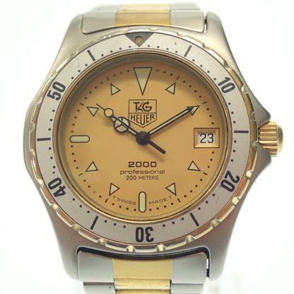 中古◆タグホイヤー 腕時計 974.013F 2000シリーズ プロフェッショナル200M デイト クォーツ シルバー×ゴールド TAG HEUER【AFI2】