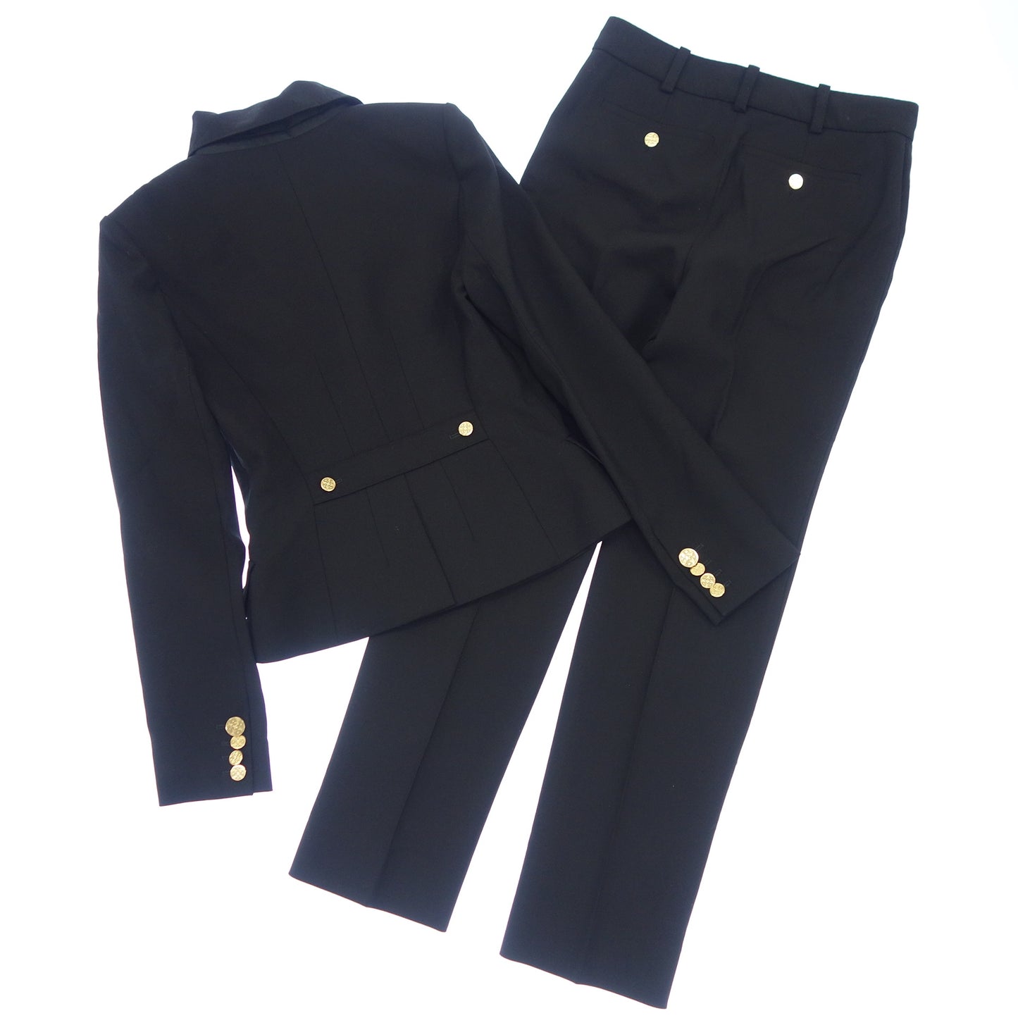 Good condition◆Louis Vuitton Setup Monogram Button Wool Women's Size 36 Black LOUIS VUITTON [AFE8] 