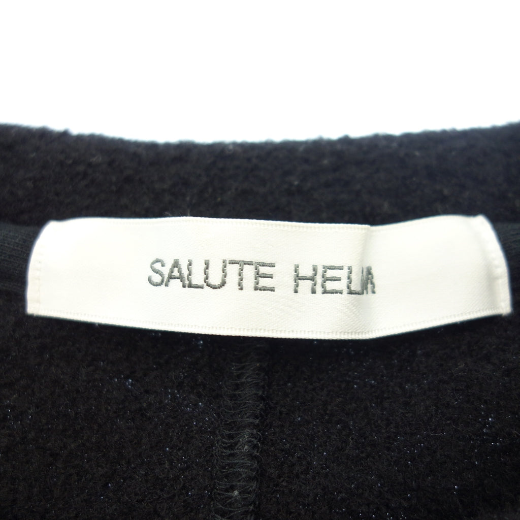 中古◆サルートヘルム ニット トレーナ 長袖 メンズ 48 黒 SALUTE HELM【AFB17】