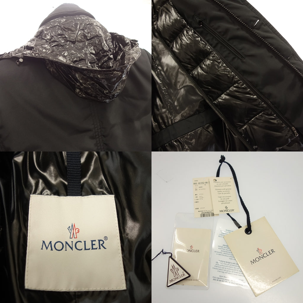 極美品◆モンクレール ダウンジャケット TRIOMPHE サイズ0 メンズ ブラック MONCLER【AFA20】