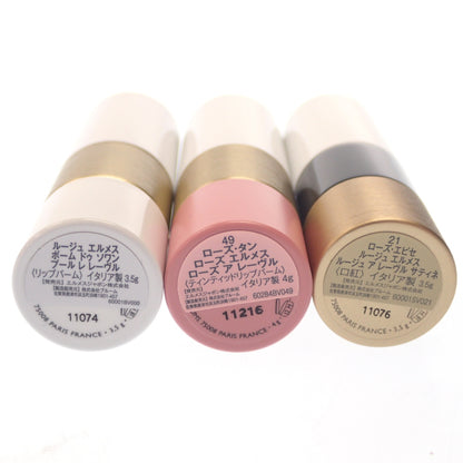 Used ◆Hermes Rouge &amp; Lip Balm &amp; Tinted Lip Balm 3 Set COLLECTION LA BEAUTE HERMES [AFI17] 