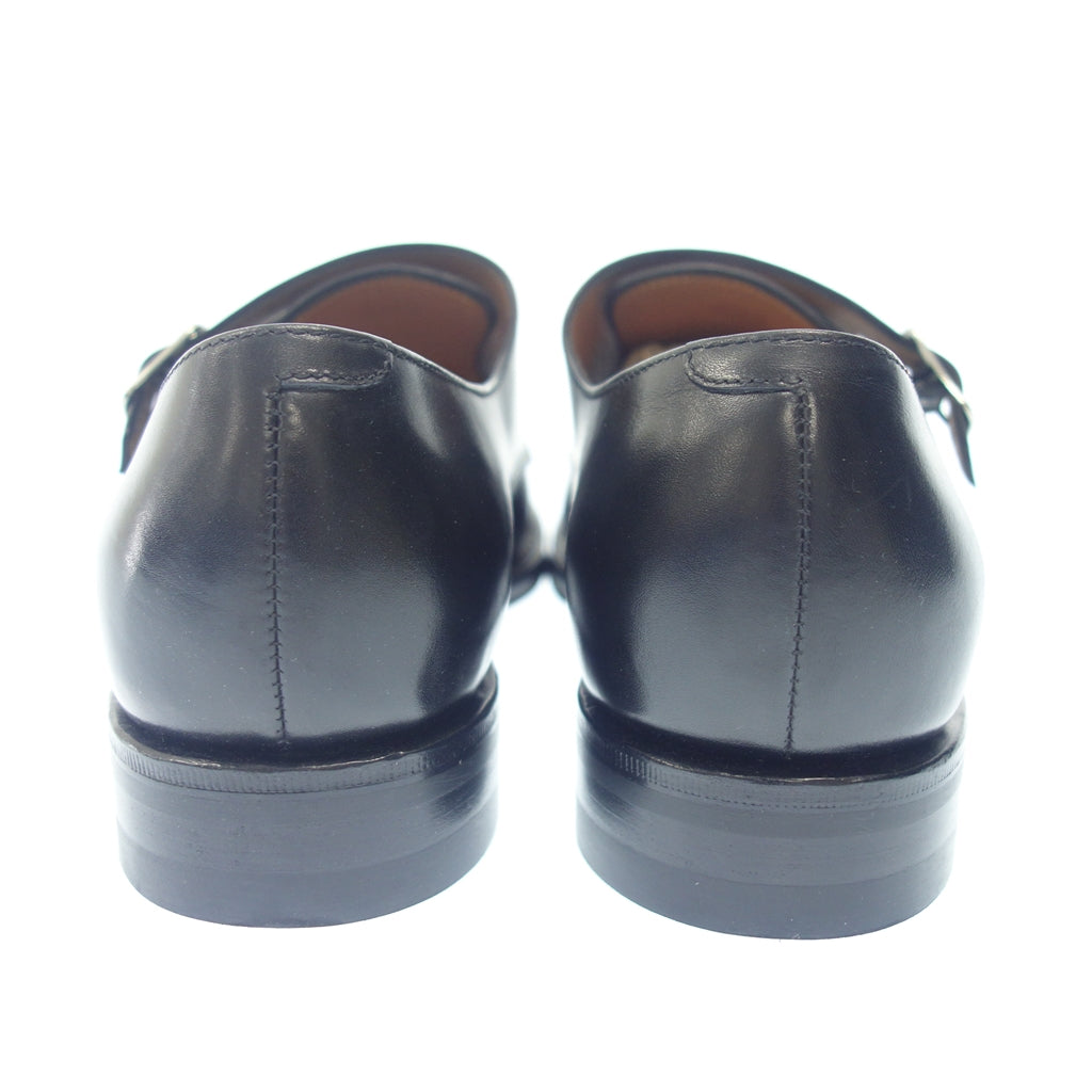 Very Good Condition◆Jalan Sriwijaya Leather Shoes 98374 Double Monk Strap Men's 6.5 Black Jalan Sriwijaya [AFD3] 