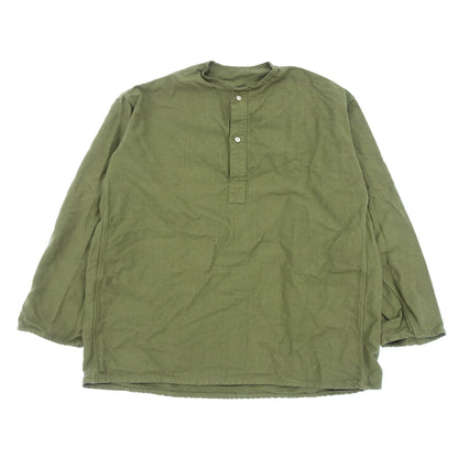 Used ◆ Vintage clothing Military cut and sew pullover shirt Sleeping shirt Green No size notation USED MILITALY [AFB44] 