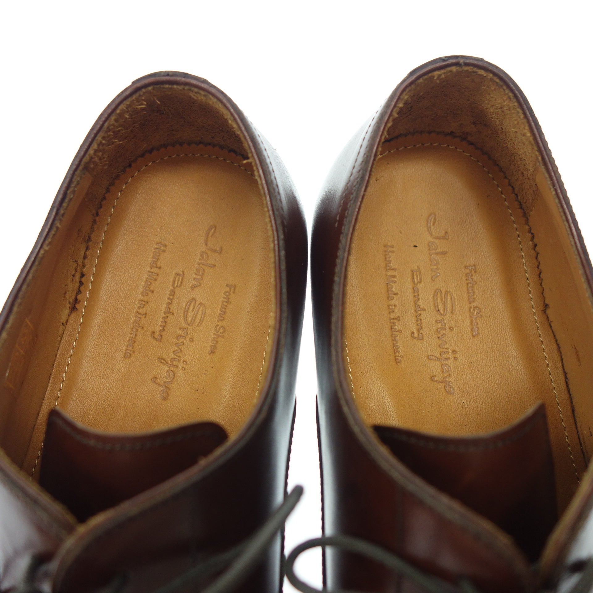 Like new◆Jalan Sriwijaya Leather Shoes Straight Tip Inner Feather 98317  Men's Brown Size 9 Jalan Sriwijaya [AFC6]