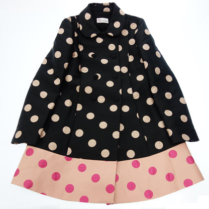 RED VALENTINO Coat Double Breasted Dot Women's Black Pink 40 RED VALENTINO [AFA18] [Used] 