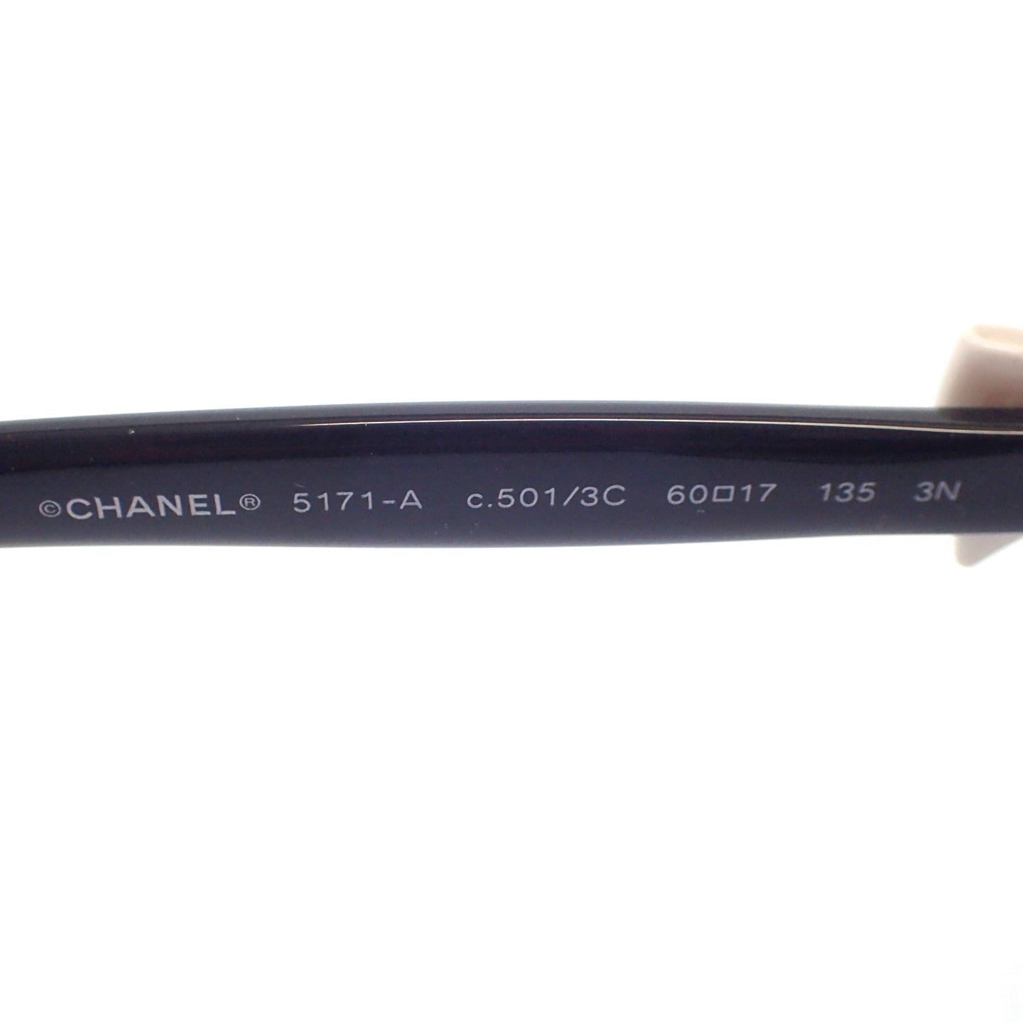 CHANEL sunglasses here mark ribbon 5171-A 60□17-135 black with box CHANEL [AFI18] [Used] 