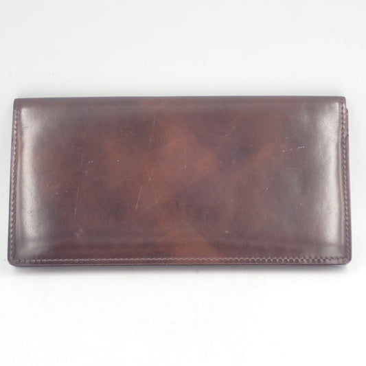 Dunhill Leather Long Wallet Billfold Leather Brown dunhill [AFI8] [Used] 