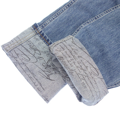 Very good condition ◆ Berluti denim pants lining calligraphy men's size 44 blue Berluti [AFB48] 