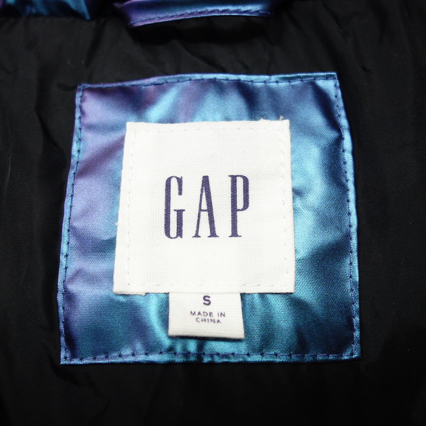 状况良好◆Gap 羽绒服金属色 S 码男式蓝色 GAP [AFA16] 