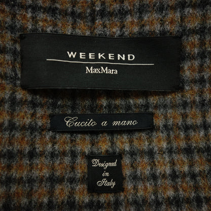 Good condition◆Max Mara Weekend Chester coat check with belt Size 34 Weekend Max Mara [AFA15] 