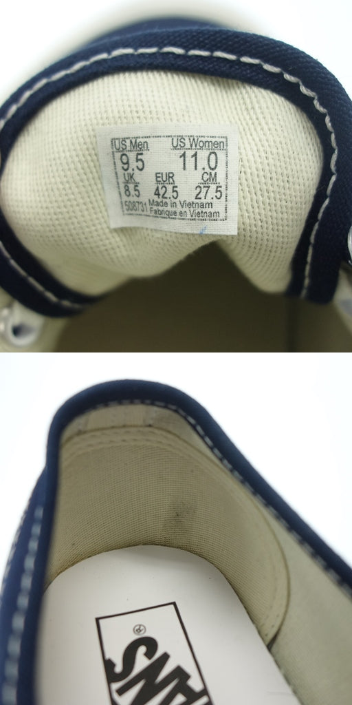 状况非常好 ◆ 范斯运动鞋正品 44 DX 男式 27.5 海军蓝色 VANS AUTHENTIC [AFD4] 