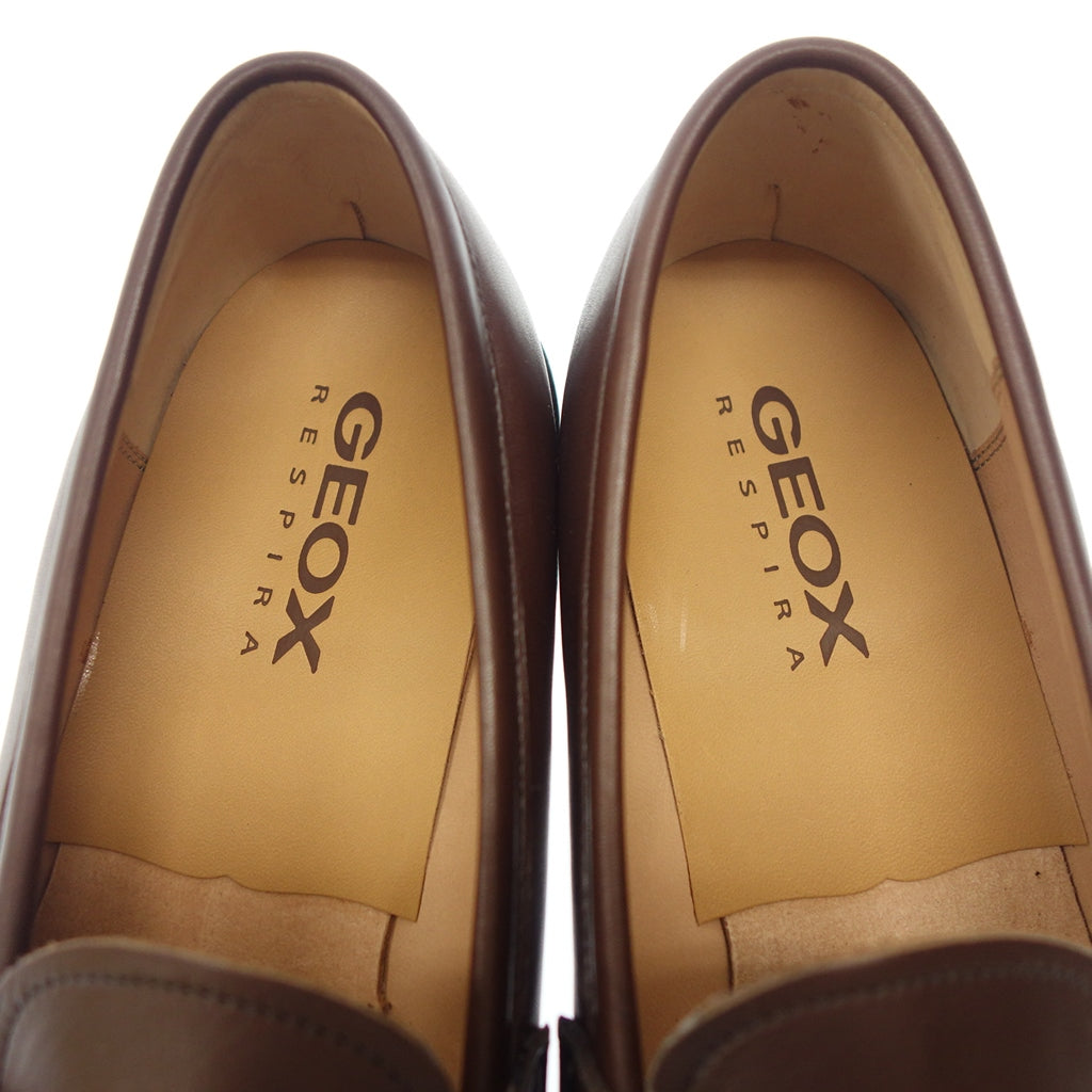 Unused ◆GEOX coin loafer 1374 Men's Brown Size 27 GEOX [AFD3] 