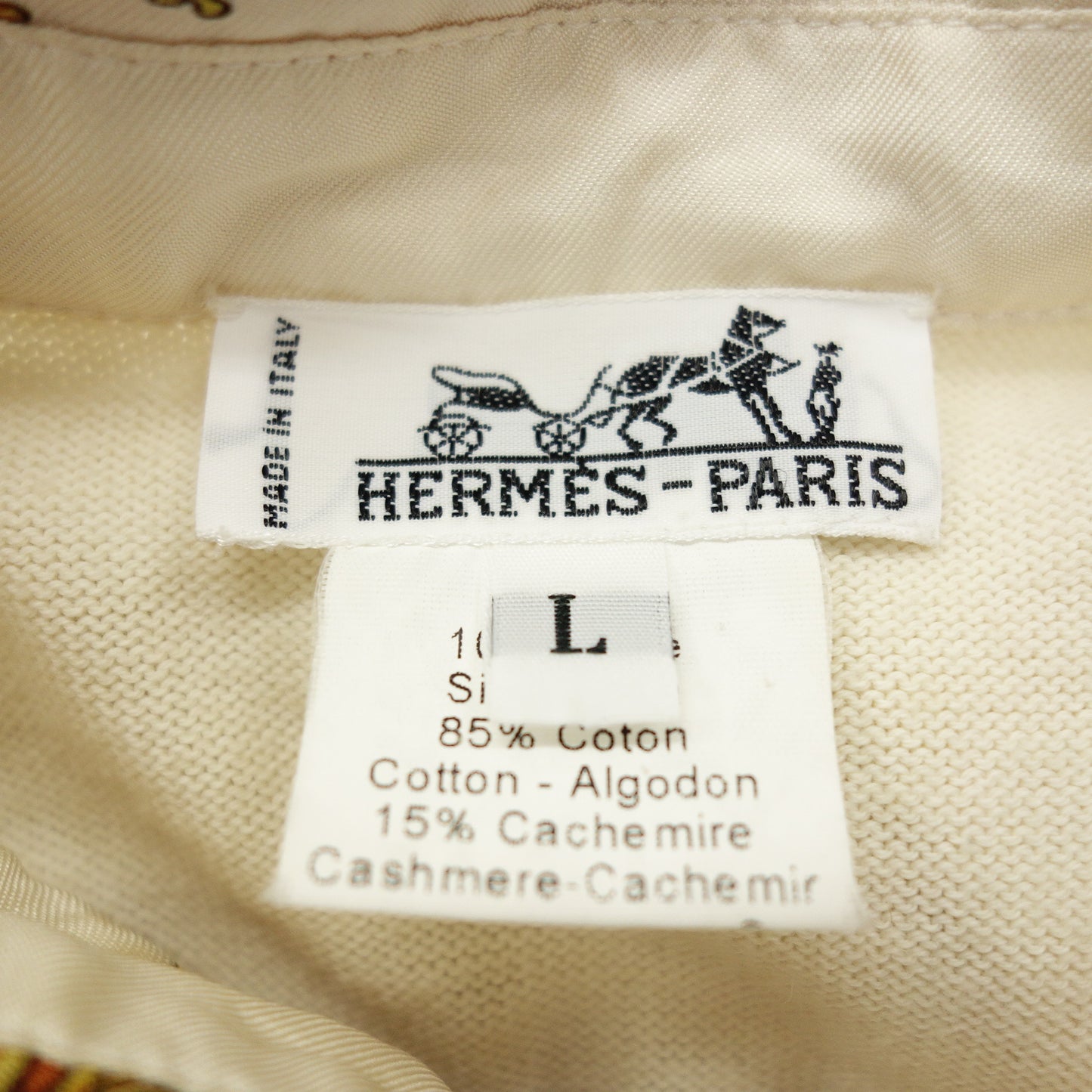 爱马仕 (Hermes) 针织 Polo 衫 丝巾图案 L 女士 多色 HERMES [AFB40] [二手货] 